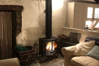 The log burning stove