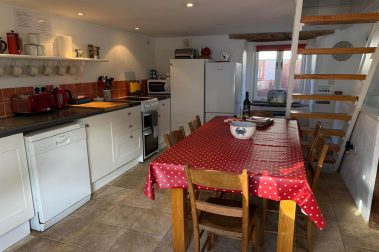The kitchen table seats 6 and makes a good place to gather for cosy lunches and evening meals together.